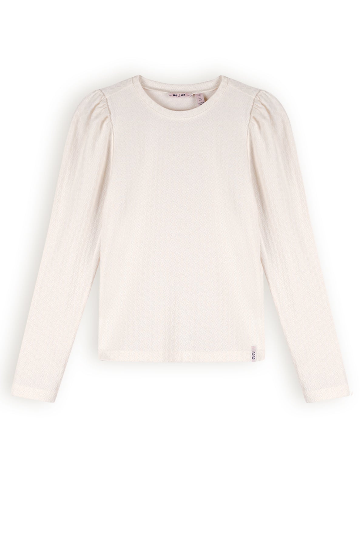 Meisjes Kivay Fancy Jersey Tshirt van NoNo in de kleur Pearled Ivory in maat 134-140.