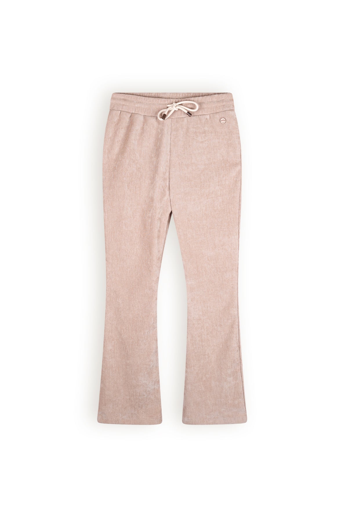 Meisjes Sady Velvet Stretch Flared pants van NoNo in de kleur Pearled Ivory in maat 134-140.