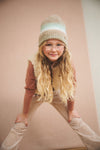 Meisjes Sady Velvet Stretch Flared pants van NoNo in de kleur Pearled Ivory in maat 134-140.