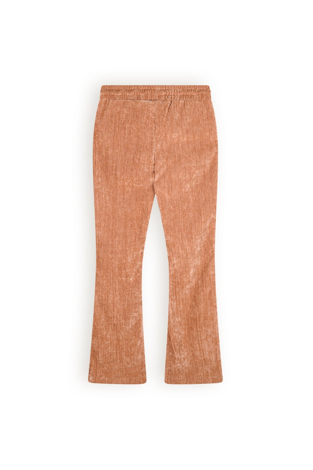 Meisjes Sady Velvet Stretch Flared pants van NoNo in de kleur Taupe in maat 134-140.