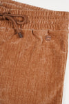 Meisjes Sady Velvet Stretch Flared pants van NoNo in de kleur Taupe in maat 134-140.