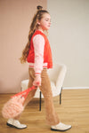 Meisjes Sady Velvet Stretch Flared pants van NoNo in de kleur Taupe in maat 134-140.