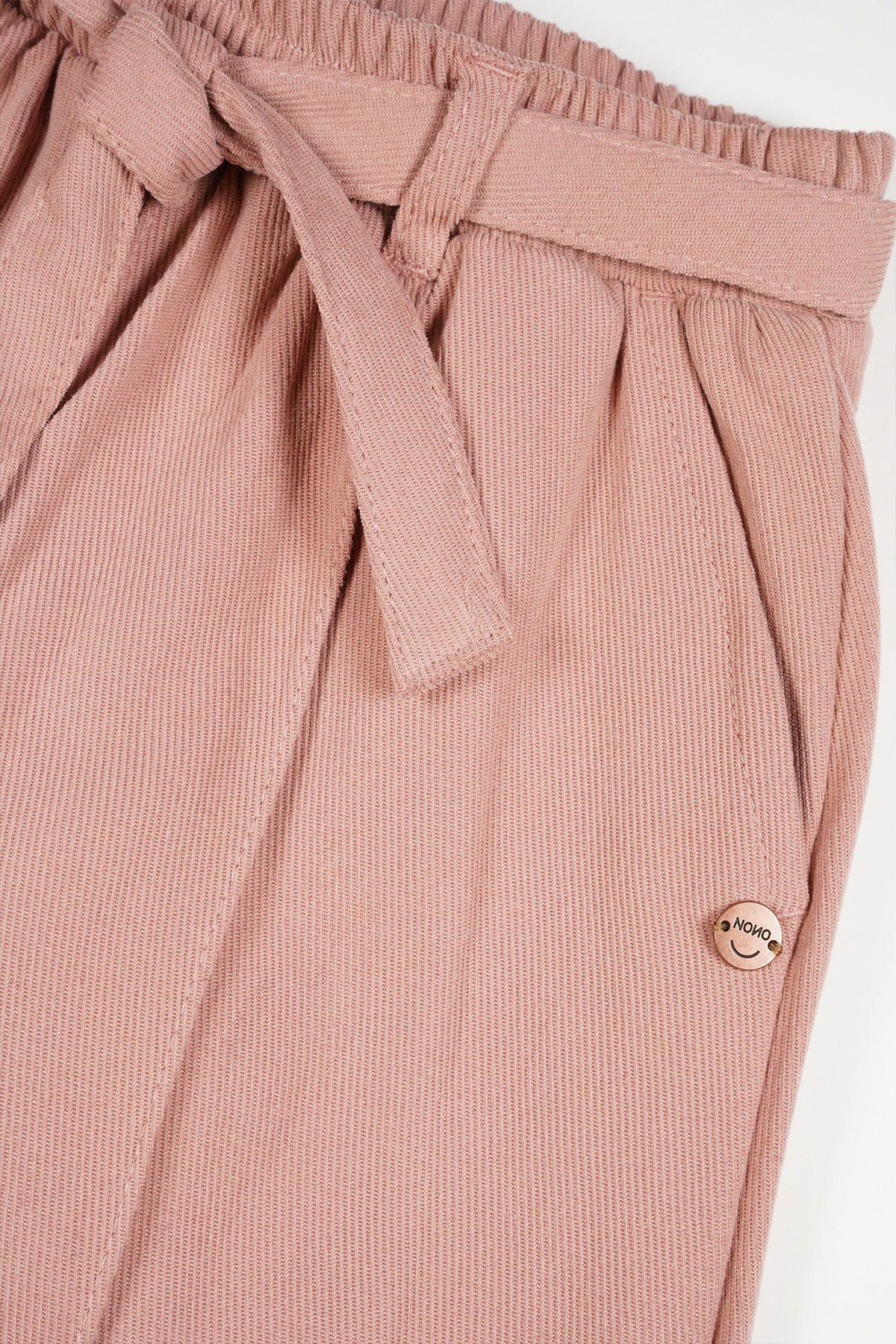 Meisjes Sayla Twill palazzo pants van NoNo in de kleur Vintage Rose in maat 134-140.