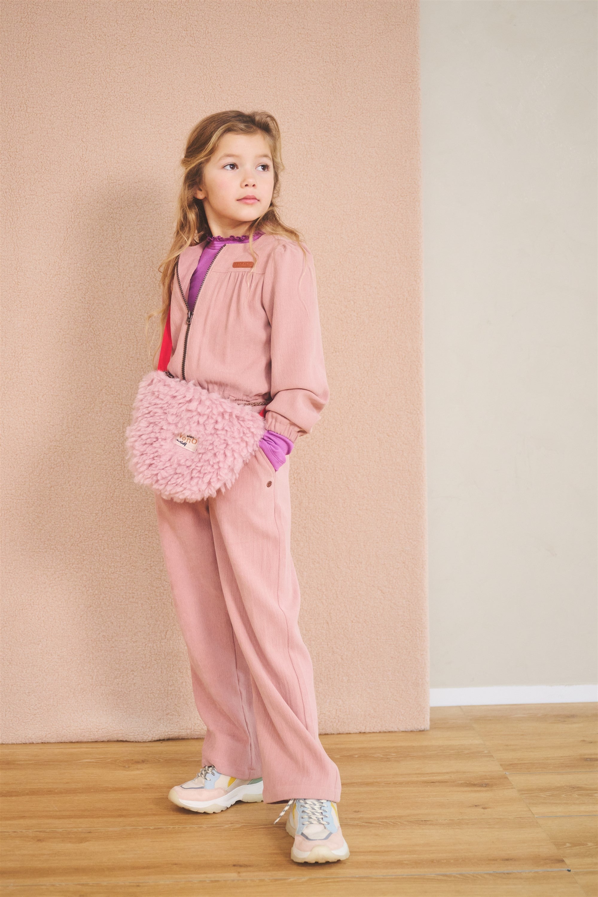 Meisjes Buffer Fluffy Fur little Bag van NoNo in de kleur Vintage Rose in maat One Size.