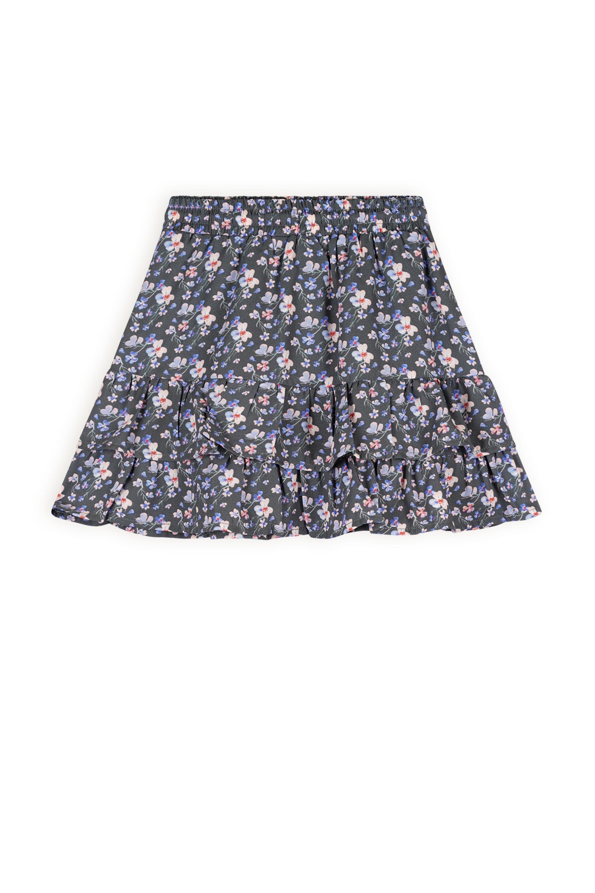 NoNo Neval AOP Ruffled Skirt