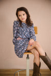 NoNo Maan AOP Watercolor dress with belt