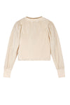 Meisjes Tisja AOP plissee blouse van NoNo in de kleur Light Gold in maat 134-140.