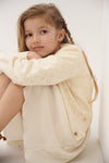 Meisjes Alia ajour knitted cardigan van NoNo in de kleur Pearled Ivory in maat 134-140.