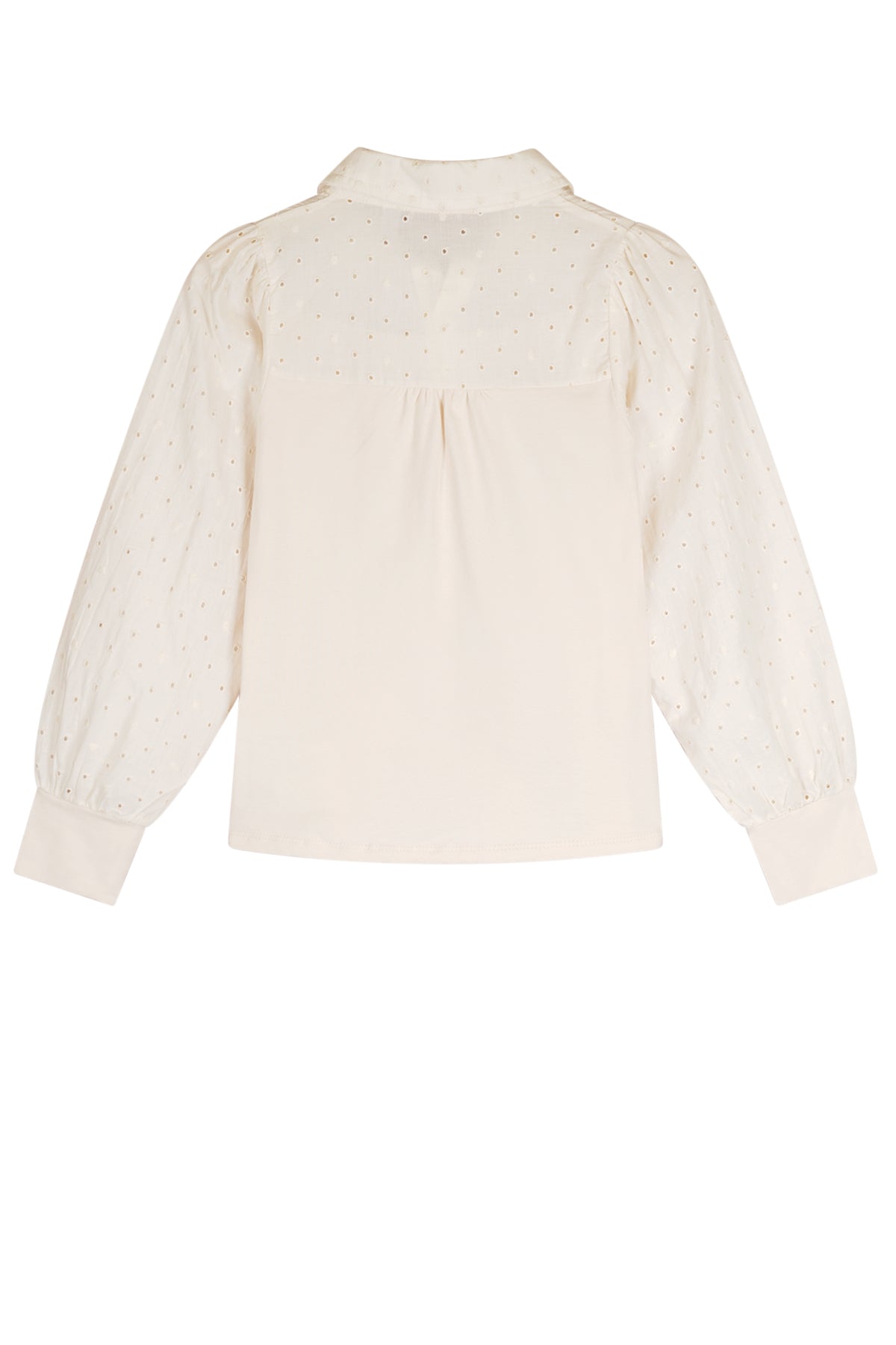 Meisjes Kemmy Blouse Tshirt van NoNo in de kleur Pearled Ivory in maat 134-140.