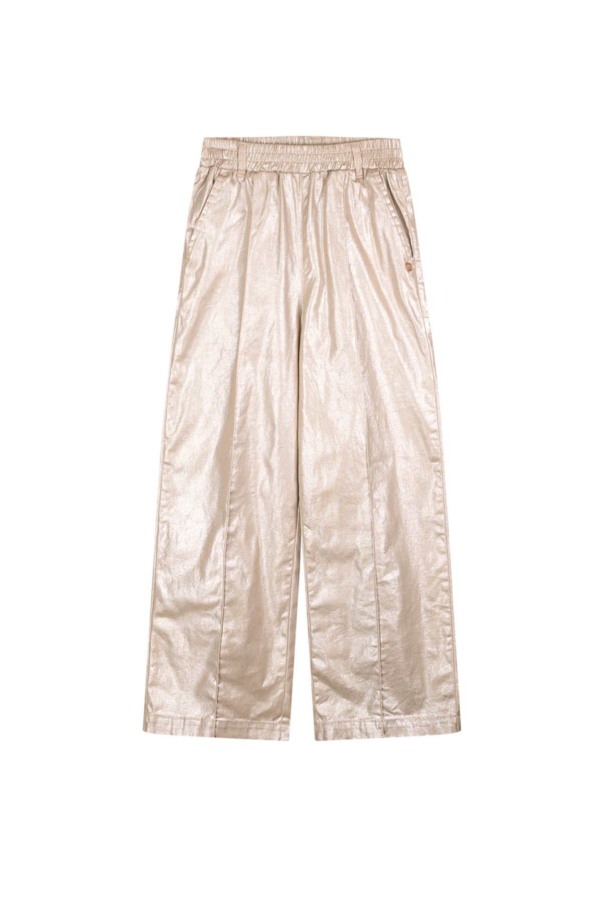 Meisjes Sayla palazzo stretch twill pants van NoNo in de kleur Sand Blush in maat 134-140.