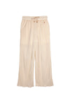 Meisjes Sun AOP plissee palazzo pants van NoNo in de kleur Light Gold in maat 134-140.