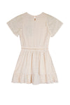 Meisjes Mireal AOP Mesh Dress s/sl van NoNo in de kleur Pearled Ivory in maat 134-140.