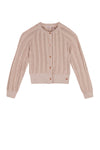 NoNo Anais crochet knitted cardigan with lurex