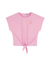 NoNo Kate Keep Smiling Tshirt with knot at front