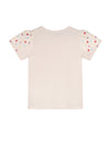 NoNo Kaby Structured top with embroidered sleeves