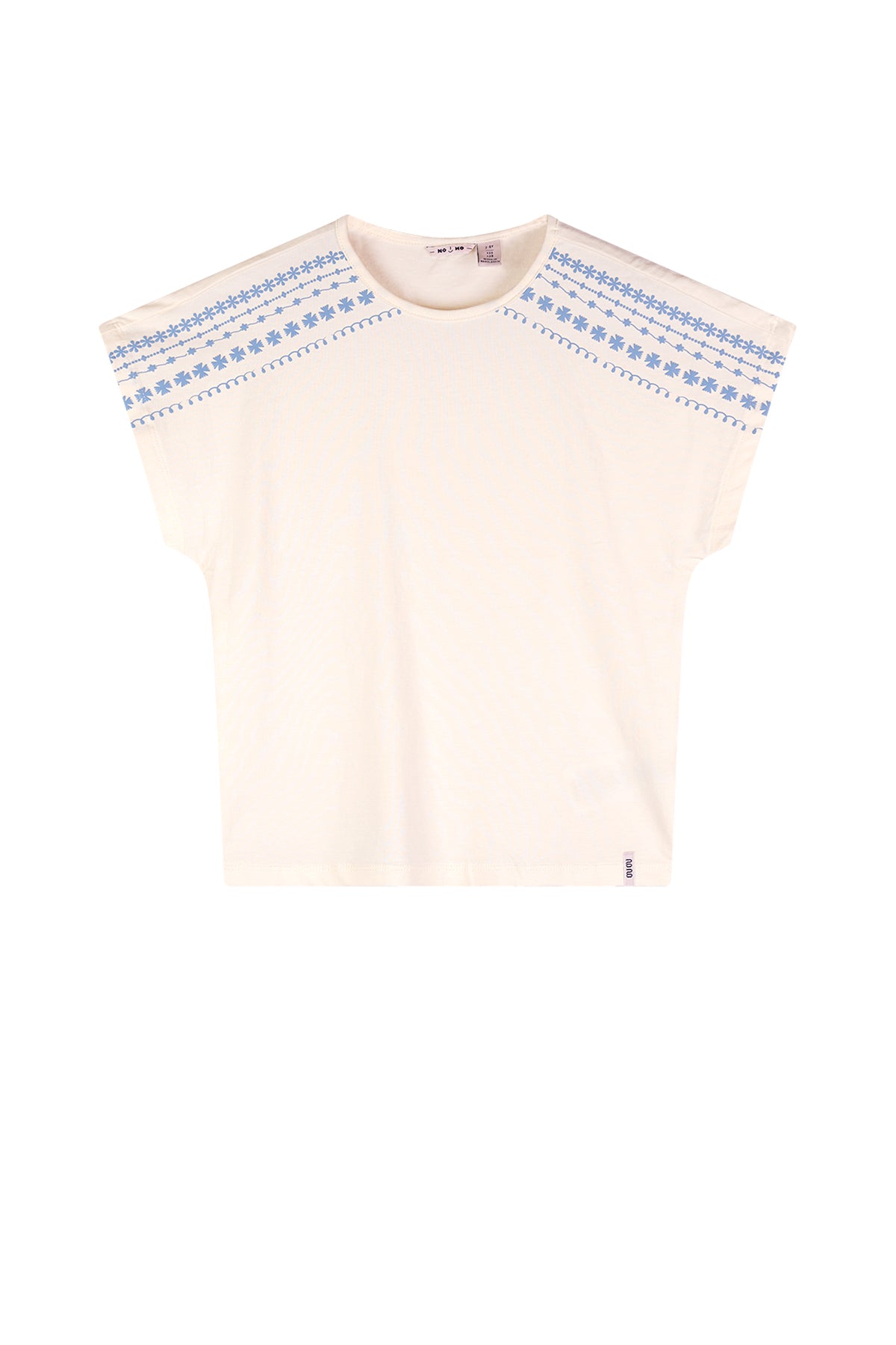NoNo Katy Top with print at shoulder