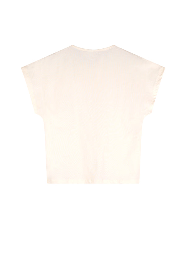 NoNo Katy Top with print at shoulder