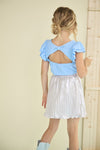 NoNo Norah Foil Plissee skirt