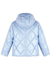 Meisjes Button Hooded Short Winter Jacket van NoNo in de kleur Vintage Denim in maat 134-140.