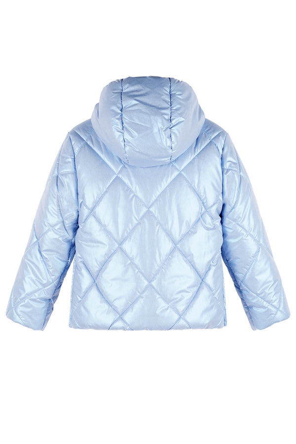 NoNo Button Hooded Short Winter Jacket
