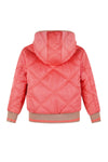 Meisjes Bomby Reversible Hooded Bomber Jacket van NoNo in de kleur Blushy Cheeks in maat 104.