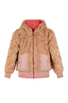 Meisjes Bomby Reversible Hooded Bomber Jacket van NoNo in de kleur Blushy Cheeks in maat 104.