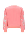 Meisjes Konono Furry Sweat with Sleeveprint van NoNo in de kleur Lovely Lychee Pink in maat 134-140.