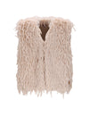 Meisjes Kath Long Hair Fur Gilet van NoNo in de kleur Pearled Ivory in maat 110-116.