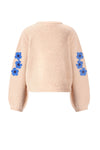 Meisjes Kem Melange Knitted Sweater with Flower embro van NoNo in de kleur Pearled Ivory in maat 110-116.