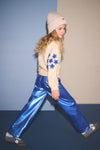 Meisjes Kem Melange Knitted Sweater with Flower embro van NoNo in de kleur Pearled Ivory in maat 110-116.