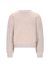 Meisjes Konono Sweater with velvet contrast sleeves van NoNo in de kleur Pearled Ivory in maat 134-140.
