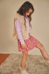 Meisjes Kiva Fancy Knit Jersey van NoNo in de kleur Lupine Lilac in maat 134-140.