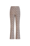 Meisjes Sady AOP Rib Jersey Flared Pants van NoNo in de kleur Pearled Ivory in maat 134-140.