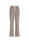 Meisjes Sady AOP Rib Jersey Flared Pants van NoNo in de kleur Pearled Ivory in maat 134-140.