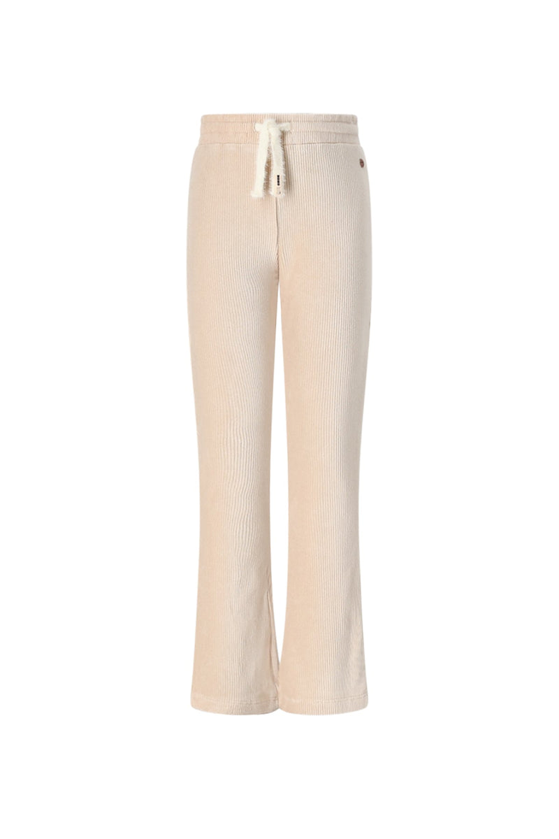 Meisjes Sady Velvet Rib Flared Pants van NoNo in de kleur Pearled Ivory in maat 134-140.