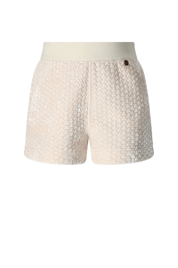 Meisjes Shorty Stepped Velvet Short van NoNo in de kleur Pearled Ivory in maat 134-140.