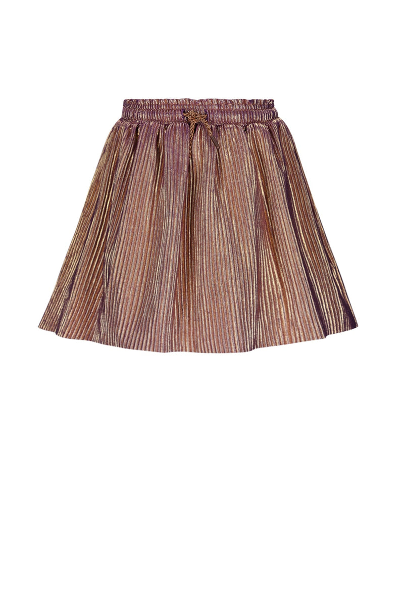 Meisjes Nele Metallic Plissee Skirt van NoNo in de kleur Lupine Lilac in maat 134-140.