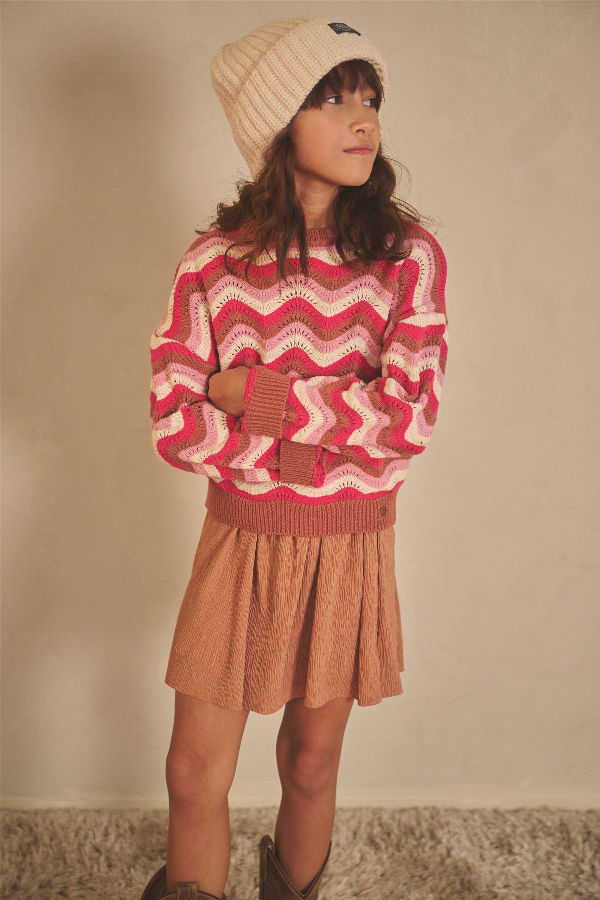 NoNo Kessy Waivy Pattern Knitted Sweater