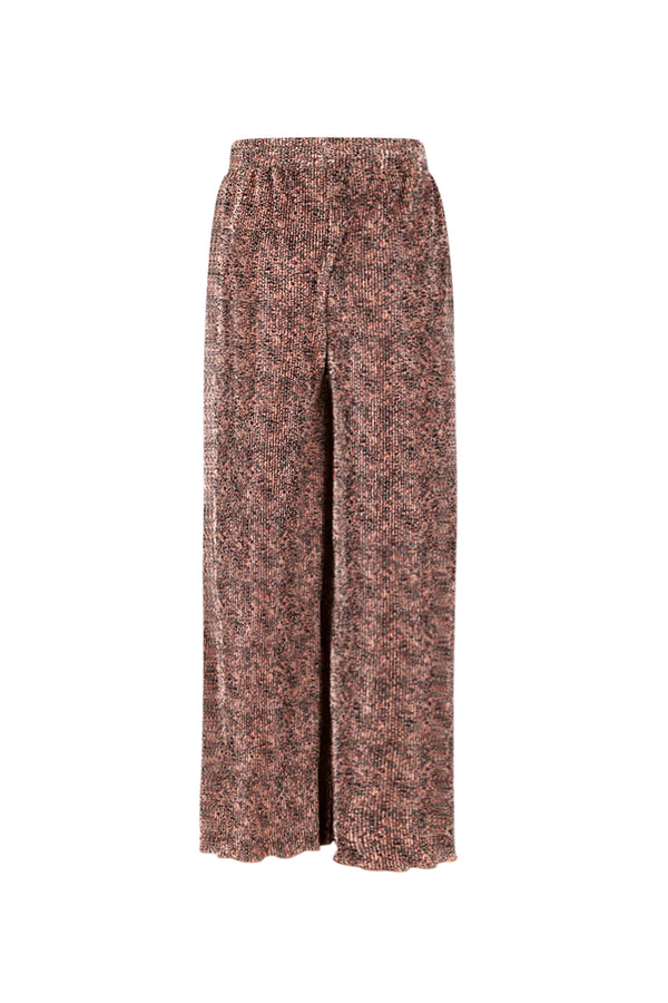 NoNo Sun AOP Leopard Plissee Palazzo