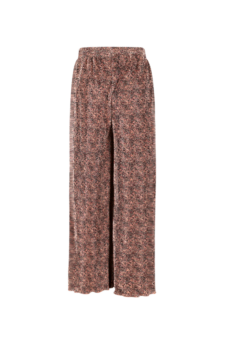 NoNo Sun AOP Leopard Plissee Palazzo