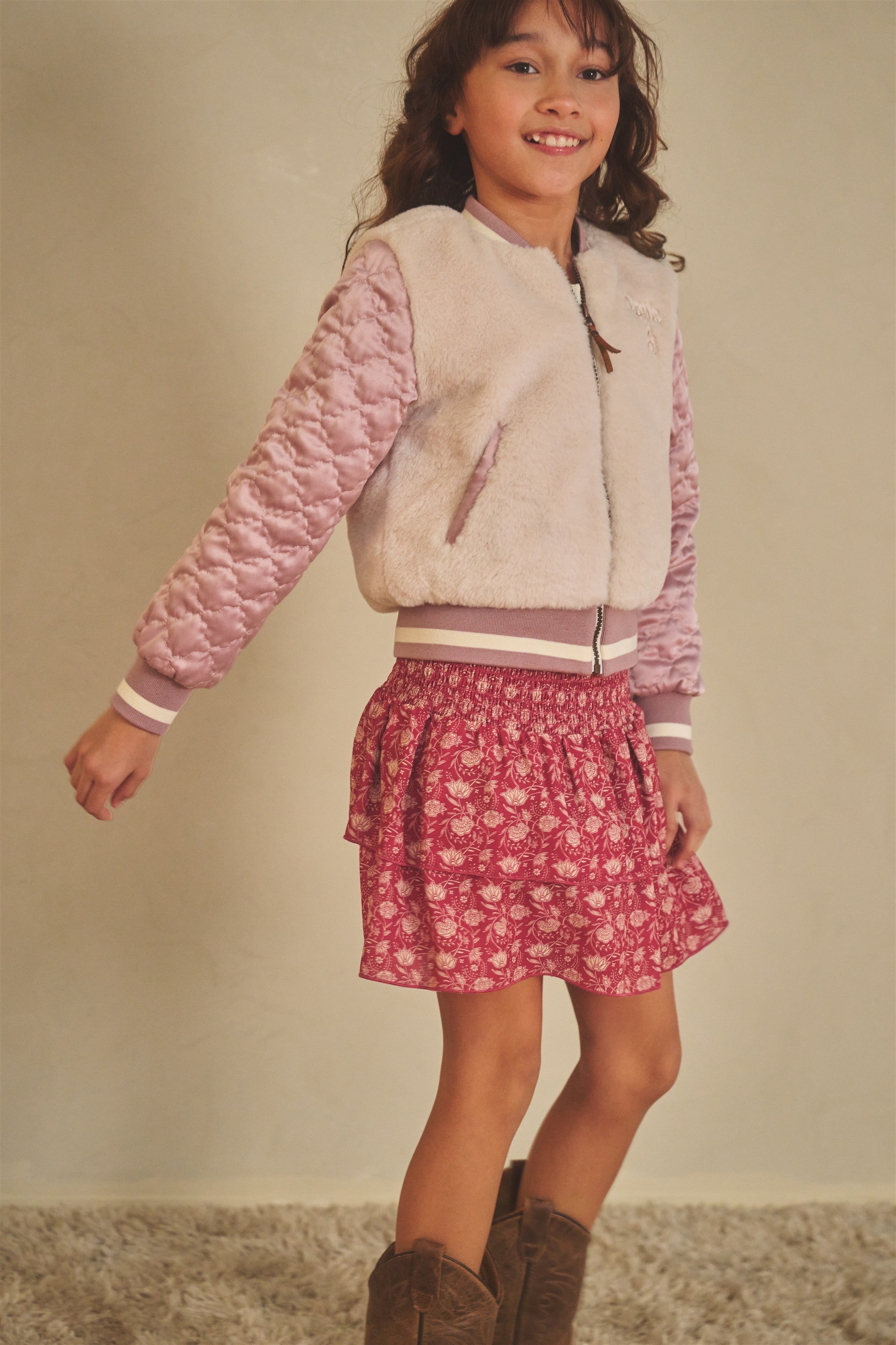 NoNo Nika Pailsy Smocked layered skirt