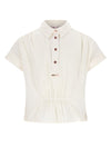 Meisjes Tammy Oversized Blouse S/SL van NoNo in de kleur Pearled Ivory in maat 134-140.