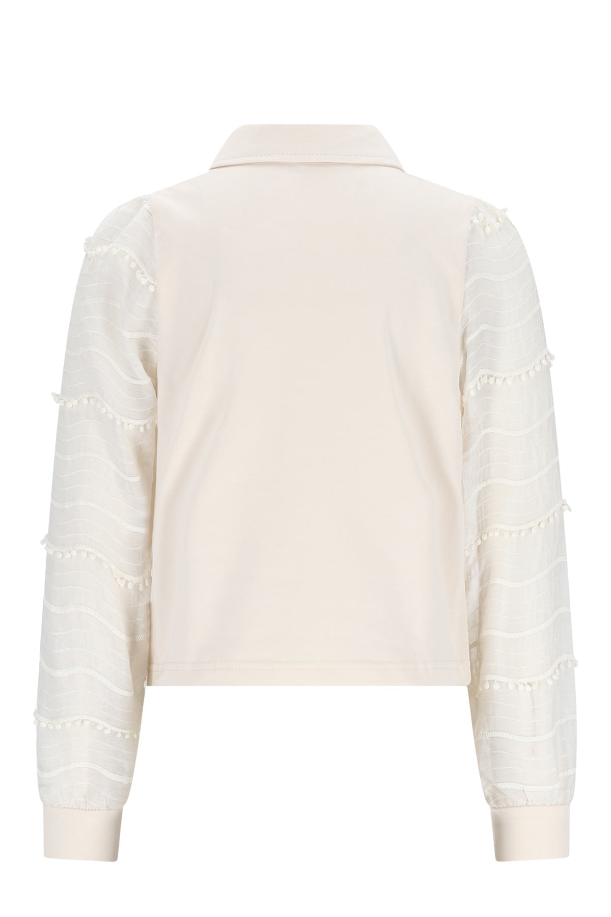 Meisjes Temmy Blouse Tshirt L/SL van NoNo in de kleur Pearled Ivory in maat 134-140.