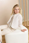 Meisjes Temmy Blouse Tshirt L/SL van NoNo in de kleur Pearled Ivory in maat 134-140.