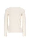 Meisjes Kyoto Rib Jersey L/SL Tshirt van NoNo in de kleur Pearled Ivory in maat 134-140.