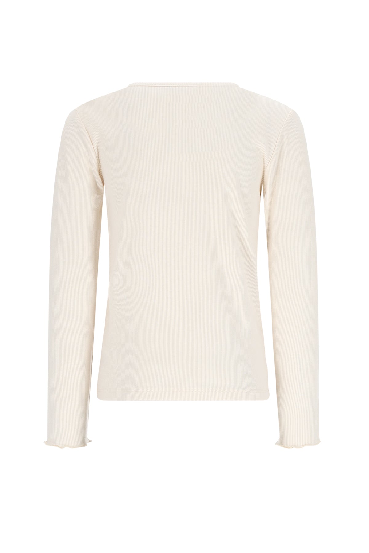 Meisjes Kyoto Rib Jersey L/SL Tshirt van NoNo in de kleur Pearled Ivory in maat 134-140.