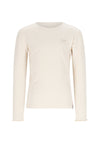 Meisjes Kyoto Rib Jersey L/SL Tshirt van NoNo in de kleur Pearled Ivory in maat 134-140.