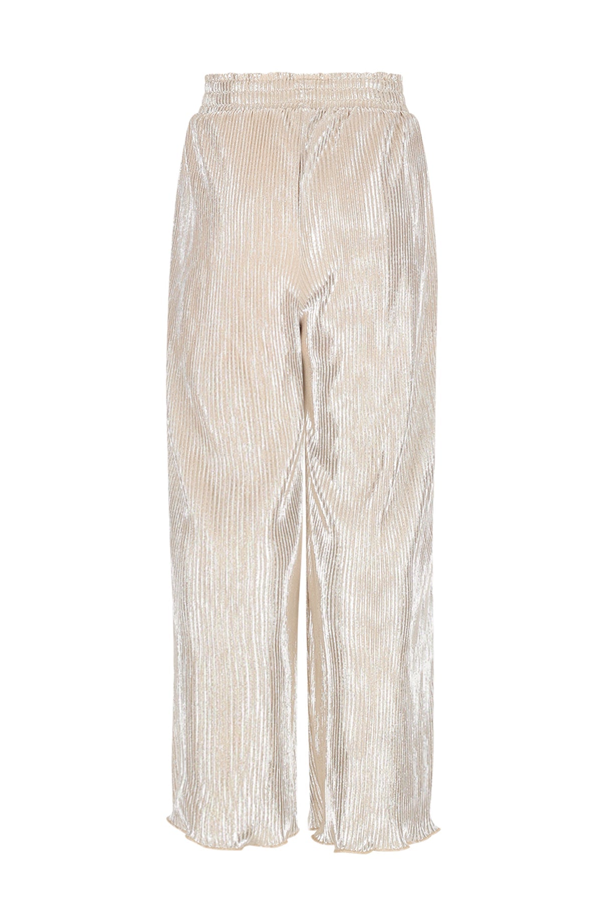 Meisjes Sun Metallic Plissee Palazzo van NoNo in de kleur Pearled Ivory in maat 134-140.