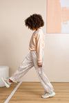 Meisjes Sun Metallic Plissee Palazzo van NoNo in de kleur Pearled Ivory in maat 134-140.