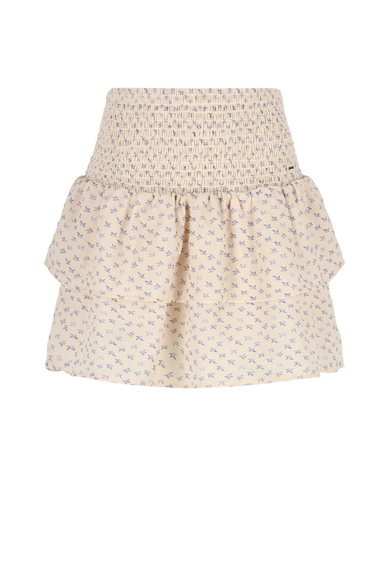 Meisjes Nika Smocked Skirt van NoNo in de kleur Pearled Ivory in maat 134-140.